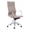Zuo Modern Glider High Back Office Chair Taupe - Angled VIew