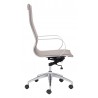 Zuo Modern Glider High Back Office Chair Taupe - Side