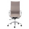 Zuo Modern Glider High Back Office Chair Taupe - Front