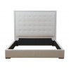 Sunpan Jackie Bed - King With Silver Linen - Front with No Cushion