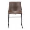 Zuo Modern Smart Dining Chair in Vintage Espresso - Front