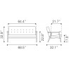 Zuo Modern Rocky Sofa Putty - Dimension Sheet