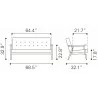 Zuo Modern Rocky Sofa Putty - Dimension Sheet - Zuo Modern Rocky Sofa Putty - Dimension Sheet