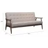 Zuo Modern Rocky Sofa Putty - With Dimensions - Zuo Modern Rocky Sofa Putty - With Dimensions