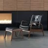 Zuo Modern Bully Lounge Chair and Ottoman in Black - Lifestyle - Zuo Modern Bully Lounge Chair and Ottoman in Black - Lifestyle