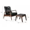 Zuo Modern Bully Lounge Chair in Black - With Dimensions - Zuo Modern Bully Lounge Chair in Black - With Dimensions