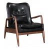 Zuo Modern Bully Lounge Chair in Black - Angled