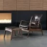 Zuo Modern Bully Lounge Chair and Ottoman in Brown - Lifestyle - Zuo Modern Bully Lounge Chair and Ottoman in Brown - Lifestyle