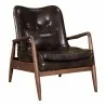 Zuo Modern Bully Lounge Chair in Brown - Angled - Zuo Modern Bully Lounge Chair in Brown - Angled