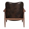 Zuo Modern Bully Lounge Chair in Brown - Back View