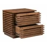 Zuo Modern Linea End Table in Walnut - Shelf Opened - Zuo Modern Linea End Table in Walnut - Shelf Opened