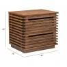 Zuo Modern Linea End Table in Walnut - With Dimensions - Zuo Modern Linea End Table in Walnut - With Dimensions