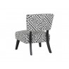 Sunpan Enza Lounge Chair - Geo Grey - Back Angle