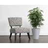 Sunpan Enza Lounge Chair - Geo Grey - Lifestyle Angled Shot