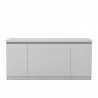 Manhattan Comfort Viennese 62.99 in. 6-Shelf Buffet Cabinet in White Gloss Front - Manhattan Comfort Viennese 62.99 in. 6-Shelf Buffet Cabinet in White Gloss Front