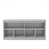 Viennese 62.99 in. 6- Shelf Buffet Cabinet in White Gloss - Drawer Opened