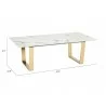Zuo Modern Atlas Coffee Table White And Gold - With Dimensions - Zuo Modern Atlas Coffee Table White And Gold - With Dimensions