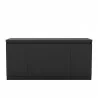Manhattan Comfort Viennese 62.99 in. 6-Shelf Buffet Cabinet in Black Matte - Manhattan Comfort Viennese 62.99 in. 6-Shelf Buffet Cabinet in Black Matte