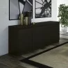 Manhattan Comfort Viennese 62.99 in. 6-Shelf Buffet Cabinet in Black Matte - Manhattan Comfort Viennese 62.99 in. 6-Shelf Buffet Cabinet in Black Matte