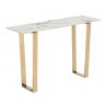 Zuo Modern Atlas Console Table White and Gold - Angled