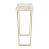 Zuo Modern Atlas Console Table White and Gold - Side