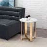 Zuo Modern Atlas End Table White and Gold - Lifestyle - Zuo Modern Atlas End Table White and Gold - Lifestyle