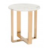Zuo Modern Atlas End Table White and Gold - Front View