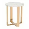 Zuo Modern Atlas End Table White and Gold - Front View - Zuo Modern Atlas End Table White and Gold - Front View