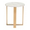 Zuo Modern Atlas End Table White and Gold - Side View