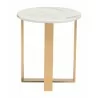 Zuo Modern Atlas End Table White and Gold - Side View - Zuo Modern Atlas End Table White and Gold - Side View