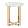 Zuo Modern Atlas End Table White and Gold - Side View - Zuo Modern Atlas End Table White and Gold - Side View