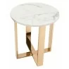 Zuo Modern Atlas End Table White and Gold - Top Angled View - Zuo Modern Atlas End Table White and Gold - Top Angled View