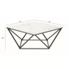 Zuo Modern Tintern Coffee Table White and Antique Bronze - With Dimensions - Zuo Modern Tintern Coffee Table White and Antique Bronze - With Dimensions
