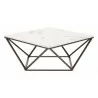 Zuo Modern Tintern Coffee Table White and Antique Bronze - Side Angled - Zuo Modern Tintern Coffee Table White and Antique Bronze - Side Angled