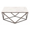 Zuo Modern Tintern Coffee Table White and Antique Bronze - Front