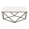 Zuo Modern Tintern Coffee Table White and Antique Bronze - Front - Zuo Modern Tintern Coffee Table White and Antique Bronze - Front