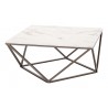 Zuo Modern Tintern Coffee Table White and Antique Bronze - Angled View