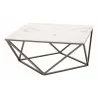 Zuo Modern Tintern Coffee Table White and Antique Bronze - Angled View - Zuo Modern Tintern Coffee Table White and Antique Bronze - Angled View