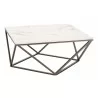 Zuo Modern Tintern Coffee Table White and Antique Bronze - Side Angled - Zuo Modern Tintern Coffee Table White and Antique Bronze - Side Angled