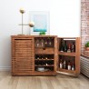 Zuo Modern Linea Bar Cabinet in Walnut - Lifestyle