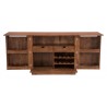 Zuo Modern Linea Bar Cabinet in Walnut - Fully Opened
