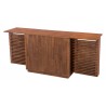 Zuo Modern Linea Bar Cabinet in Walnut - Back and Opened