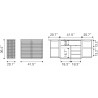 Zuo Modern Linea Bar Cabinet in Walnut - Dimension Sheet