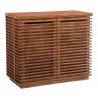 Zuo Modern Linea Bar Cabinet in Walnut - Angled