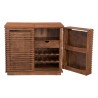Zuo Modern Linea Bar Cabinet in Walnut - Side Cabinet Opened