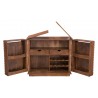 Zuo Modern Linea Bar Cabinet in Walnut - Opened 2