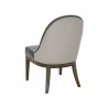 Liana Dining Chair - Ash Grey / Silver Linen - Back Angle