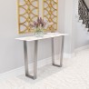 Zuo Modern Atlas Console Table White and Silver - Lifestyle