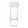 Zuo Modern Atlas Console Table White and Silver - Side