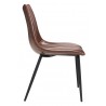 Zuo Modern Norwich Dining Chair in Brown - Side